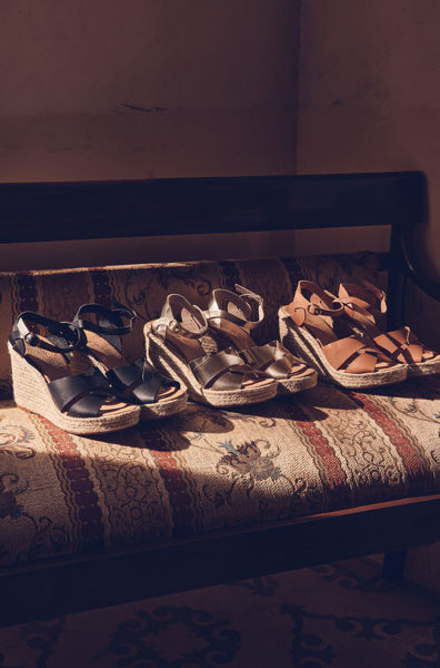 Picture of JEAN WEDGE SANDALS